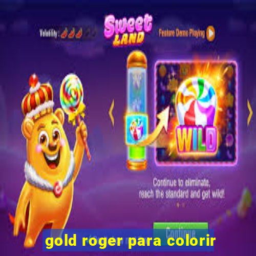 gold roger para colorir